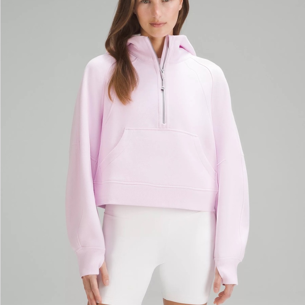 SOLD Lululemon Scuba Oversized Half Zip Hoodie Meadowsweet Pink Size XS/S